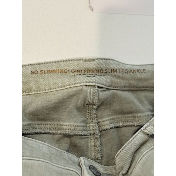 Chico’s So Slimming Girlfriend Ankle Jeans Size 3 16 Green Stretch Denim - Picture 7 of 14